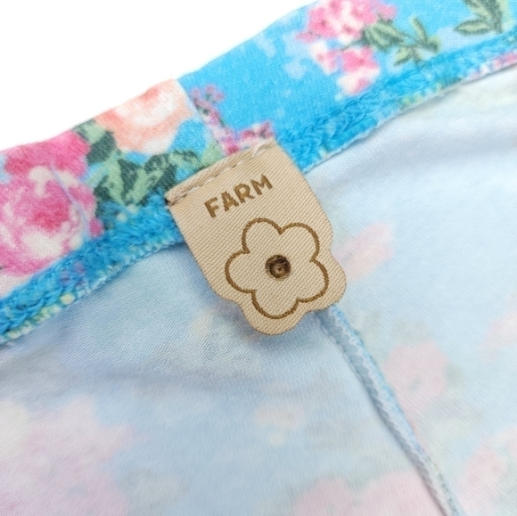 Farm Rio Blue Patterned Leggings Sz Xs - Picture 2 of 13